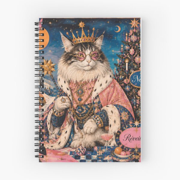 Item preview, The Imperial Cat King - Happy Holidays! Magical Christmas, Golden Crown, Luxury Greeting Card designed and sold by Natalia-Vlad.