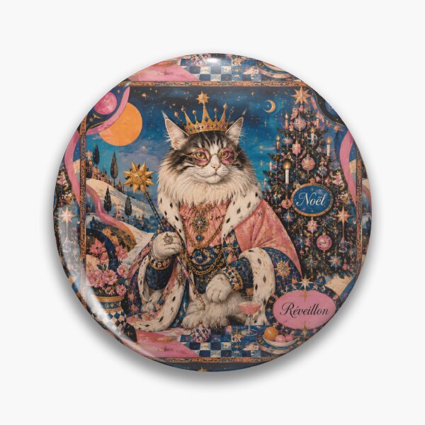 Item preview, The Imperial Cat King - Happy Holidays! Magical Christmas, Golden Crown, Luxury Greeting Card designed and sold by Natalia-Vlad.