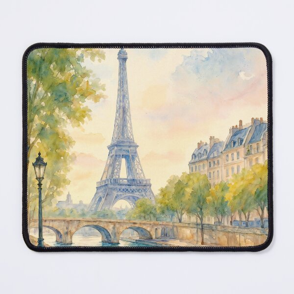 Item preview, Watercolor Paris France Cityscape Travel Art Design designed and sold by MindWind.
