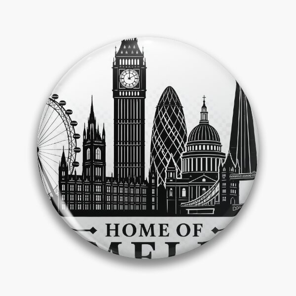 Item preview, Home of Timeless Icons 2– London Skyline Silhouette | British Landmarks Travel T-Shirt & Sticker Design designed and sold by ColorClouds.