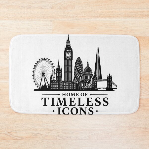 Item preview, Home of Timeless Icons 2– London Skyline Silhouette | British Landmarks Travel T-Shirt & Sticker Design designed and sold by ColorClouds.