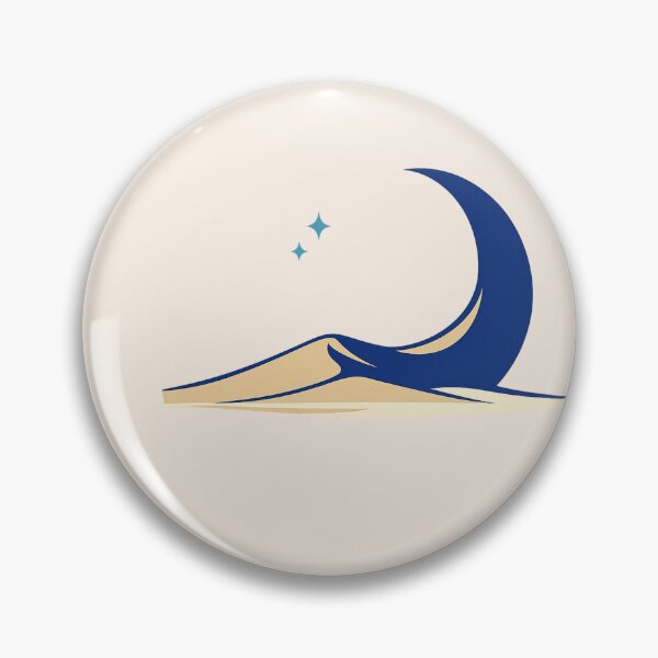 Item preview, Minimalist Desert Dunes Crescent Moon Surreal Line Art designed and sold by Inkfino.