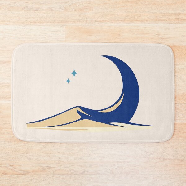 Item preview, Minimalist Desert Dunes Crescent Moon Surreal Line Art designed and sold by Inkfino.