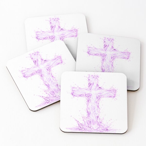 Item preview, Pink Living Water Christian Cross designed and sold by TheLampClothing.