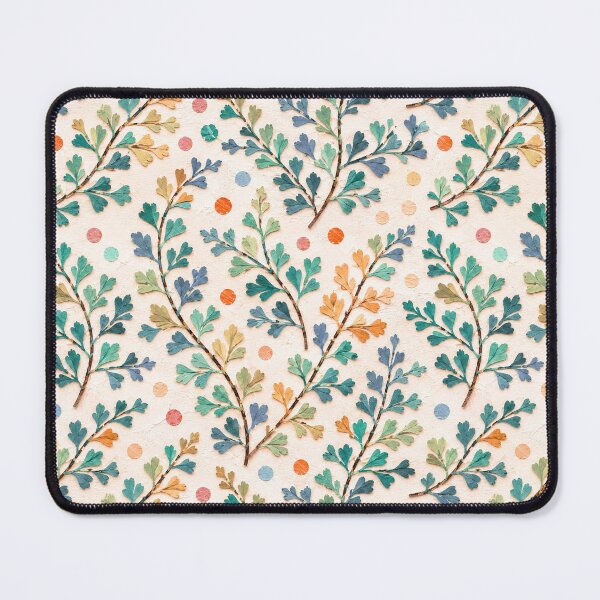 Item preview, Whimsical Botanical Paper Collage Seamless Pattern | Colorful Folk Art Leaves on Textured Background,  designed and sold by SWSandraWechner.