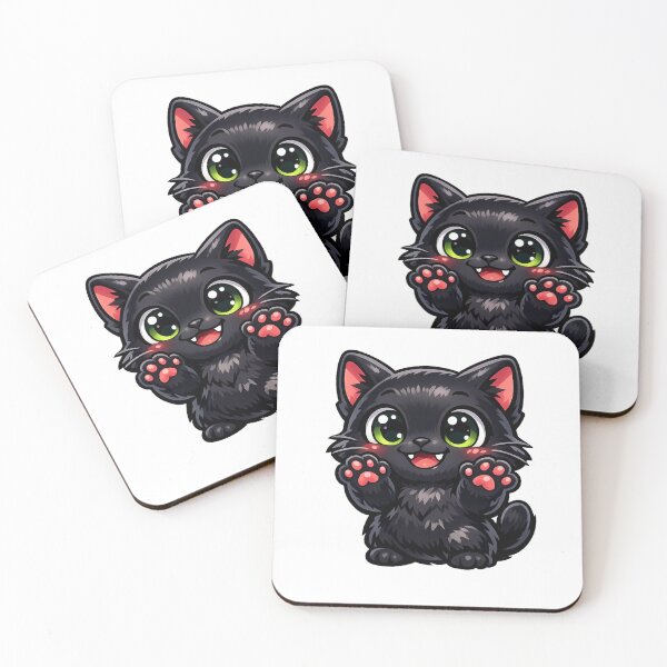 Item preview, Black Cute Cat designed and sold by RudraXiome.