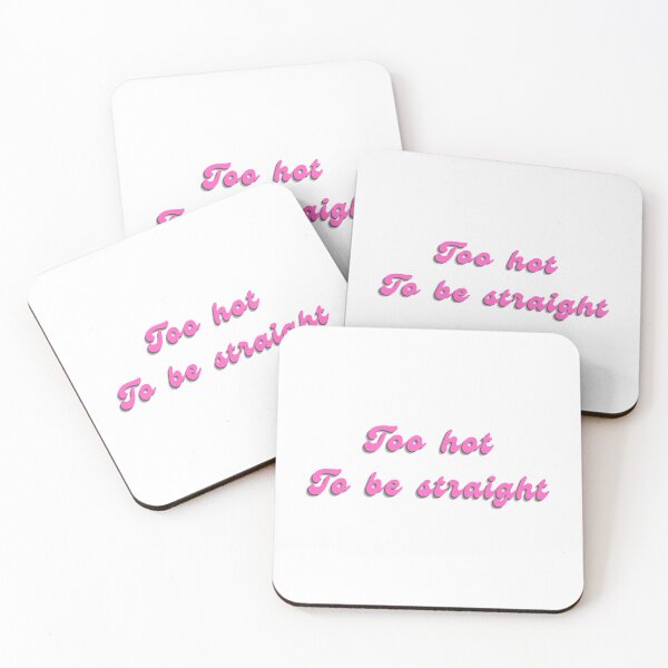 Item preview, Too Hot To Be Straight | Funny LGBTQ Pride Typography Design designed and sold by romelleworks.
