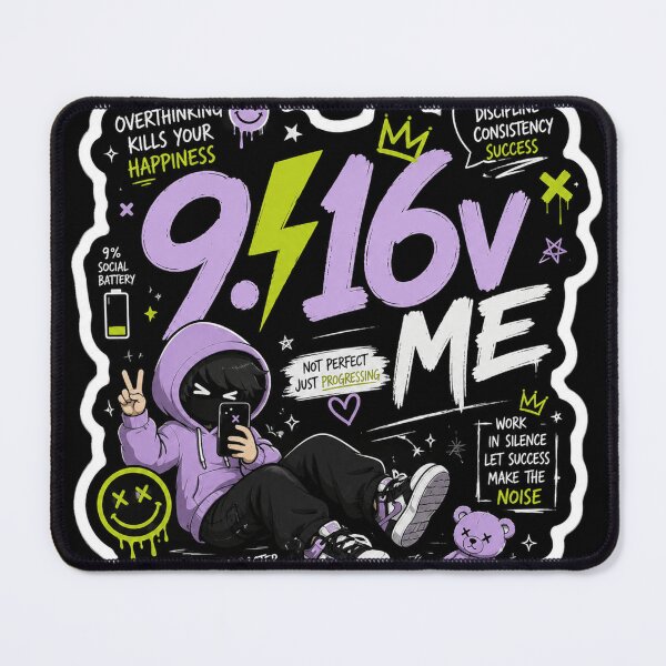 Item preview, 9.16V ME | Gen Z Streetwear Motivation Sticker designed and sold by PradeepArko.