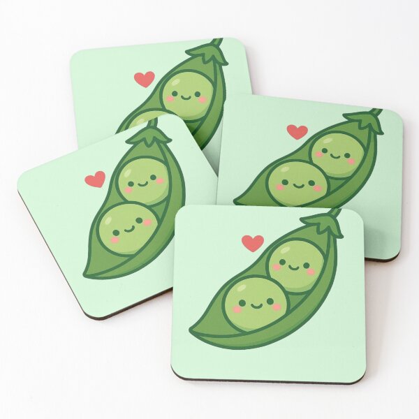 Item preview, Cute Peas in a Pod | Kawaii Vegetable Friends designed and sold by alchemist1636 .