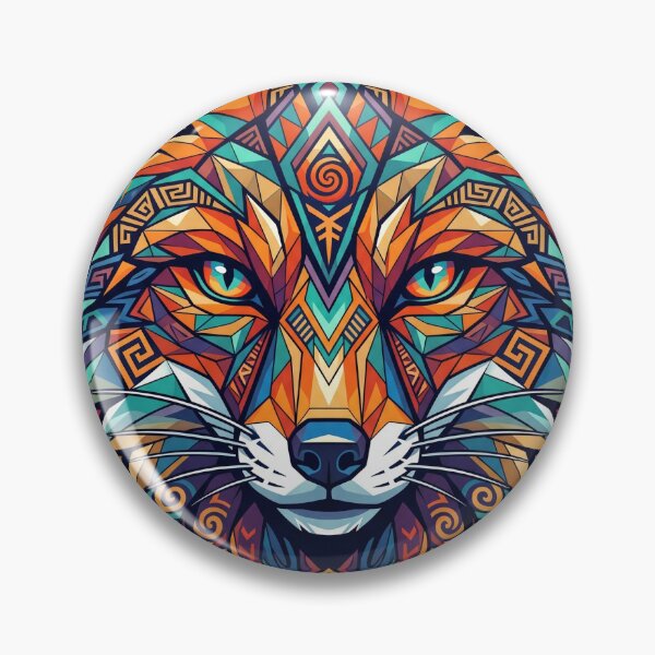 Item preview, Tribal Spirit Fox Geometric Wildlife T-Shirt with Modern Animal Art designed and sold by MERAKISL.