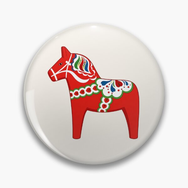 Item preview, Swedish Dala Horse Folk Art designed and sold by Myra365Art.