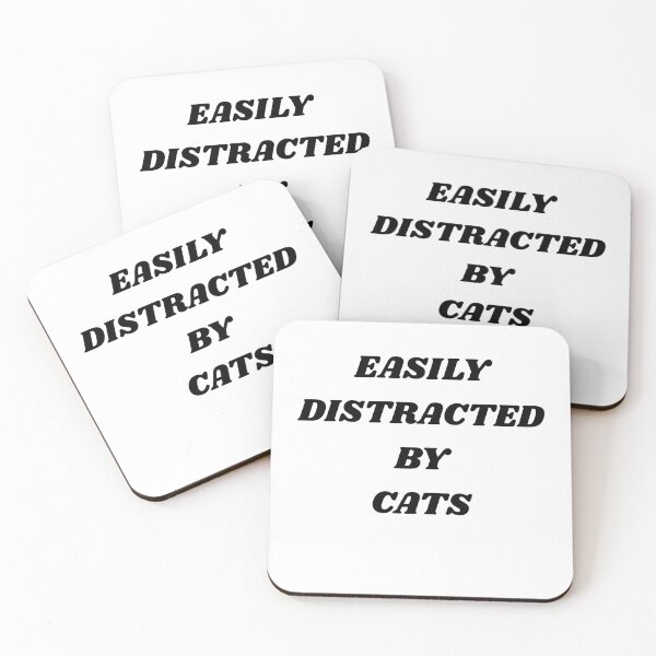 Item preview, Easily Distracted By Cats Funny Cat Lover Gift designed and sold by Wild Horizon Studio.