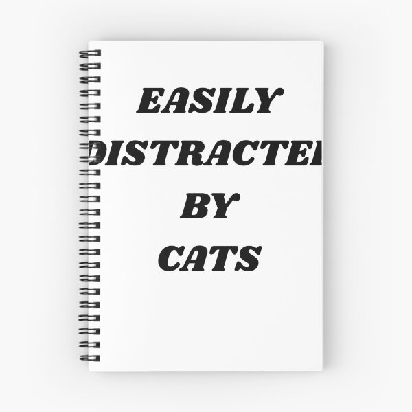 Item preview, Easily Distracted By Cats Funny Cat Lover Gift designed and sold by Wild Horizon Studio.