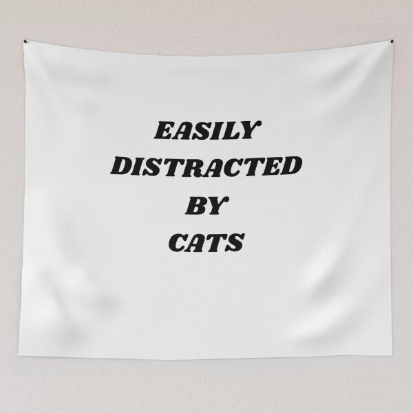 Item preview, Easily Distracted By Cats Funny Cat Lover Gift designed and sold by Wild Horizon Studio.
