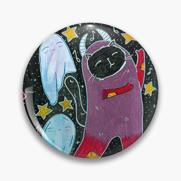 Item preview, Ghostly Patchwork  - Black Cat and Ghosts Mixed Media - Day 286 of 365  designed and sold by BeeandKiwi.