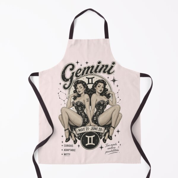 Item preview, Gemini Zodiac Twins Vintage Pin-Up Design | Retro Astrology Horoscope Gift for Gemini designed and sold by TheStephanieRome.