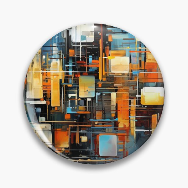 Item preview, Geometric Fusion in Orange and Black designed and sold by semenol.
