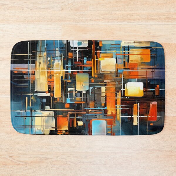 Item preview, Geometric Fusion in Orange and Black designed and sold by semenol.
