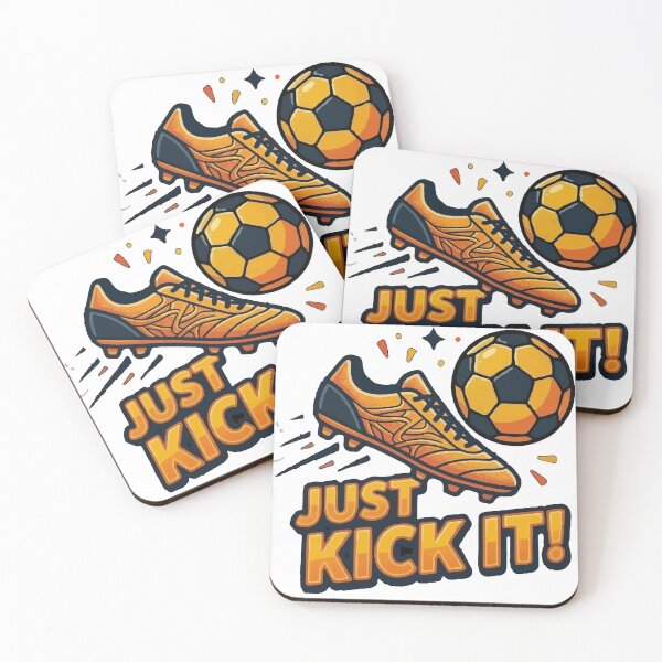 Item preview, Just Kick It Soccer Cleat and Football Art designed and sold by AMOZUnique.