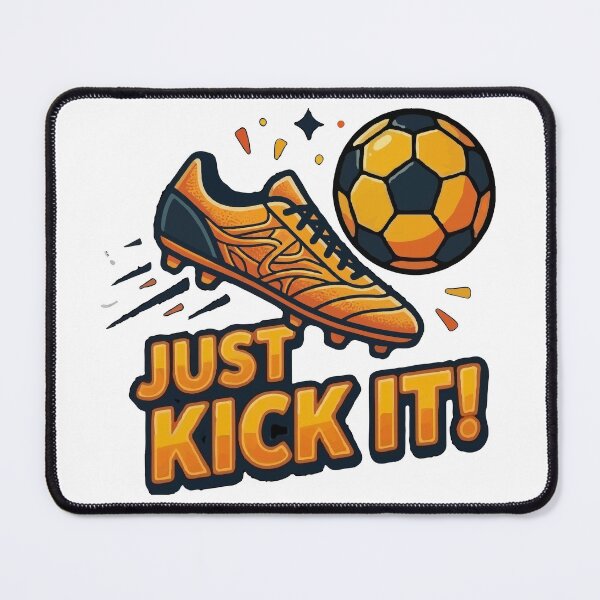 Item preview, Just Kick It Soccer Cleat and Football Art designed and sold by AMOZUnique.