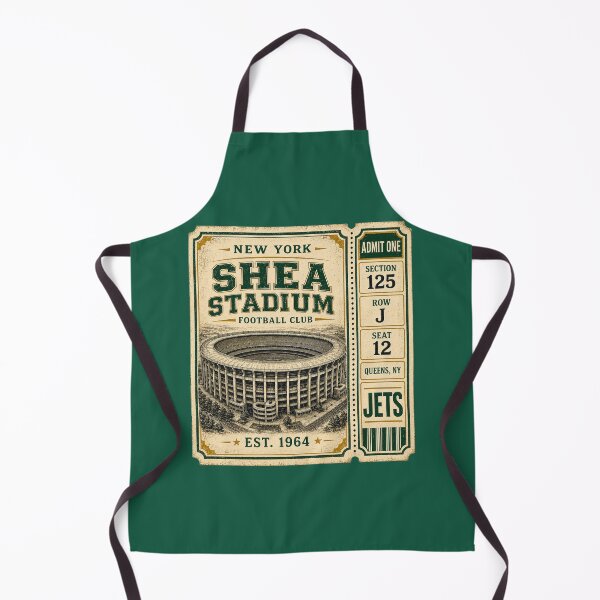 Item preview, Shea Stadium Vintage Ticket, New York J e t s Retro Football Stadium designed and sold by GhostDawgs.