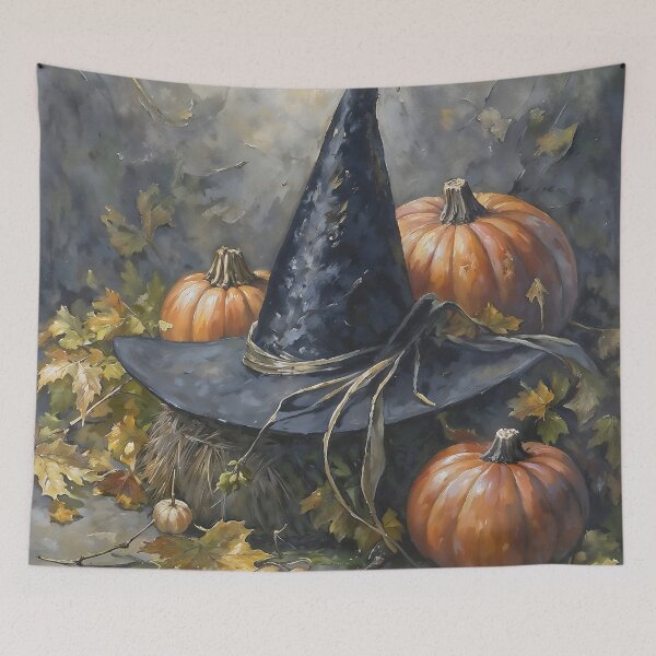 Item preview, Gothic Witch Hat Art Autumn Pumpkin Halloween Decor designed and sold by DarkHolyQueen.