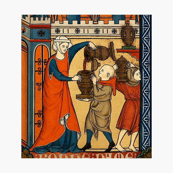 Item preview, Medieval Manuscript Illustration Historical Daily Life Art for History Enthusiasts designed and sold by RickE.