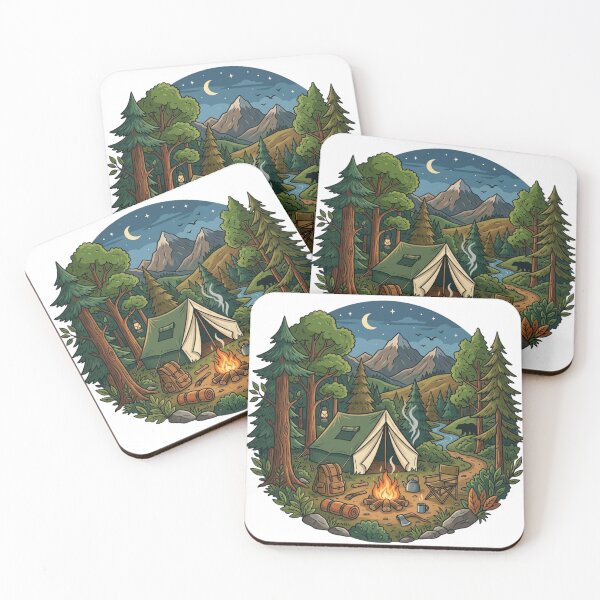 Item preview, Cozy Wilderness Camping Under The Moon and Stars designed and sold by EverBranz-stor.