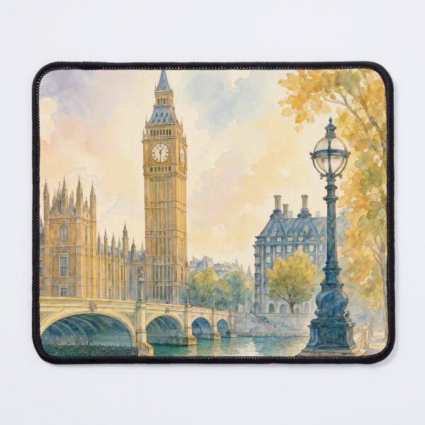 Item preview, Watercolor Londra United Kingdom Cityscape Travel Art Design designed and sold by MindWind.