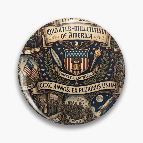 Item preview, US Semiquincentennial Scales of Justice 1776 2026 Patriotic Crest designed and sold by DarkOriginArts.