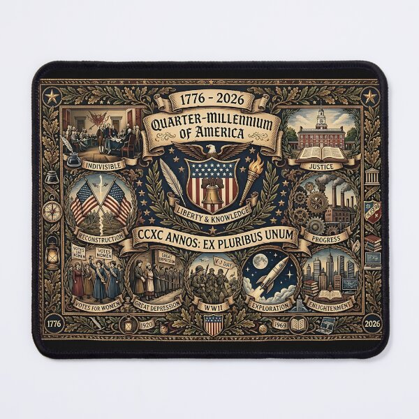 Item preview, US Semiquincentennial Scales of Justice 1776 2026 Patriotic Crest designed and sold by DarkOriginArts.
