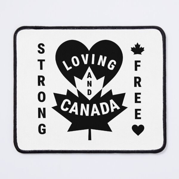 Item preview, Loving Canada, Strong and Free (black and white 1) designed and sold by JMParadis.
