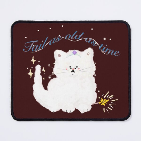 Item preview, Senior white cat princess art  designed and sold by SolaceCatDesigns.