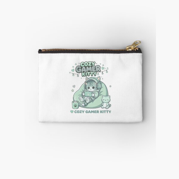 Item preview, Cozy Gamer Kitty Cute Cat Video Games Kawaii Illustration designed and sold by GozdeSoftChaos.