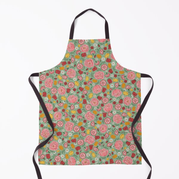 Item preview, Romantic Cottage Garden Floral – Peonies, Roses & Spring Blooms (sage green) designed and sold by vaner-vaner.