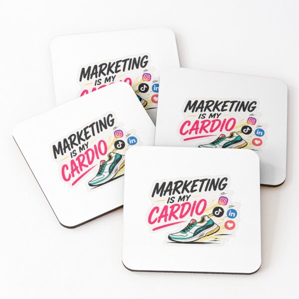 Item preview, Marketing Is My Cardio Funny Social Media Sticker designed and sold by Mood Theory.