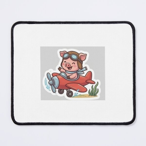 Item preview, piggy flying with plane designed and sold by metalpagshop.