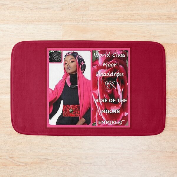 Item preview, Mu’ur (UM) Empire™ al-Benhadiel©™ design, World Class Moor Headdress 005, raspberry background designed and sold by HardyKnitDesign.