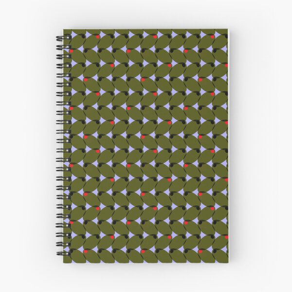 Item preview, Risograph Style Zigzag Green Pimento Stuffed Olives designed and sold by Puddlescreation.
