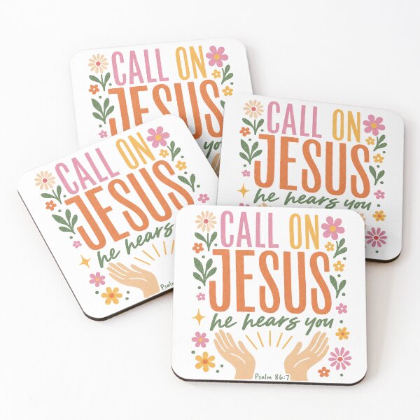 Item preview, Call on Jesus He Hears You Floral Christian Faith designed and sold by anabellstar design co.