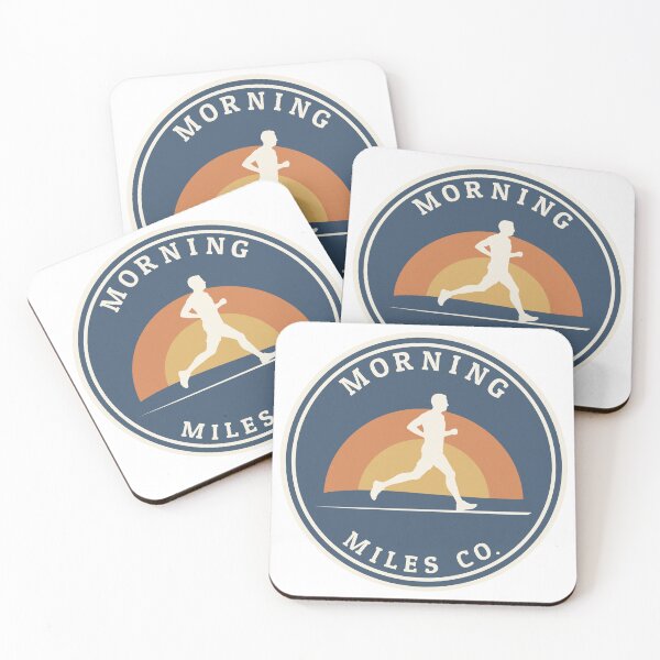 Item preview, Logotipo vintage de Morning Miles Co. para corredores | Diseño retro de corredor con amanecer designed and sold by Morning-Miles-Co.