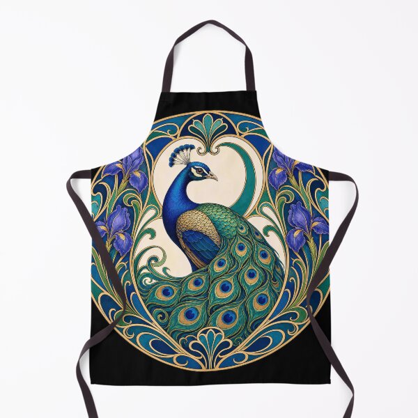 Item preview, Art Nouveau Peacock Floral designed and sold by AntiqueImages.