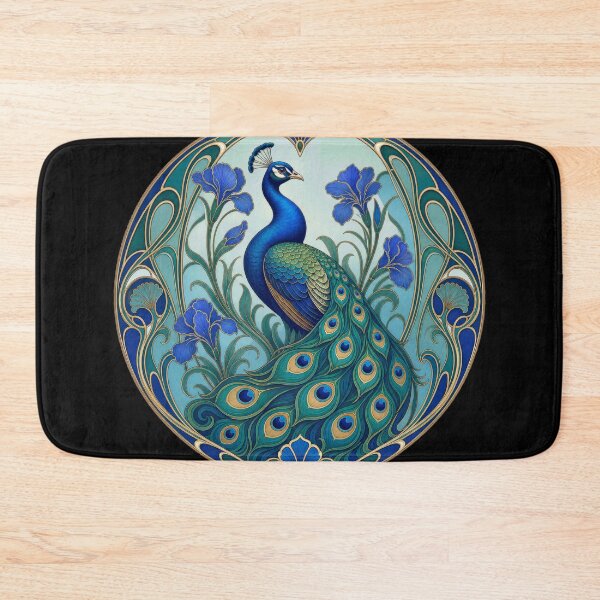 Item preview, Elegant Peacock in a Garden Art Nouveau designed and sold by AntiqueImages.