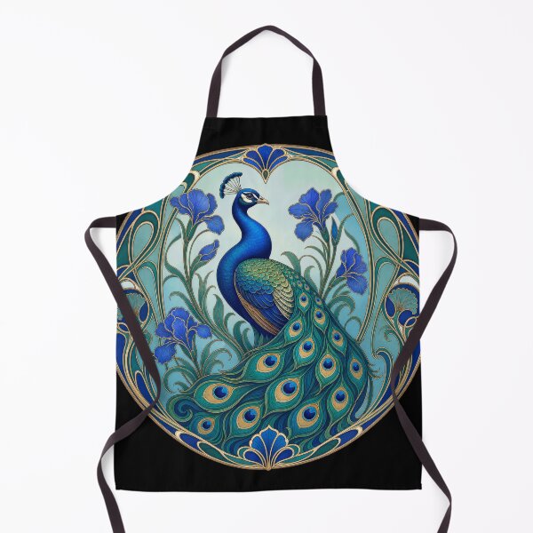 Item preview, Elegant Peacock in a Garden Art Nouveau designed and sold by AntiqueImages.