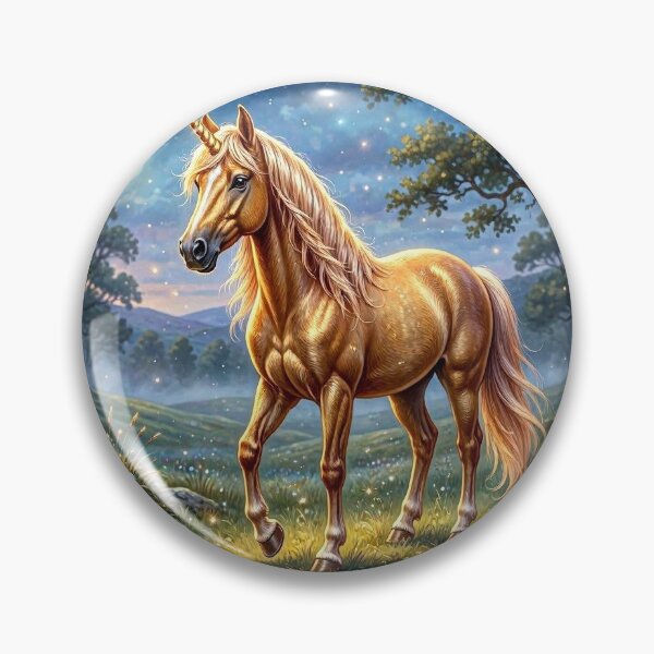 Item preview, Golden Unicorn of the Enchanted Forest designed and sold by ZolaDesings.