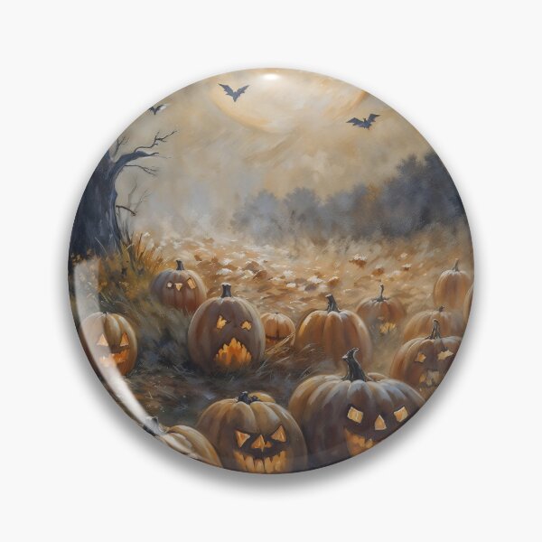 Item preview, Halloween Jack O Lantern Pumpkin Field Full Moon Art designed and sold by DarkHolyQueen.