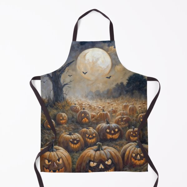 Item preview, Halloween Jack O Lantern Pumpkin Field Full Moon Art designed and sold by DarkHolyQueen.