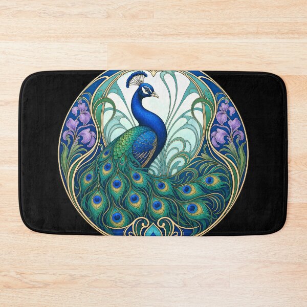 Item preview, Art Nouveau Peacock Elegant Bird Design designed and sold by AntiqueImages.
