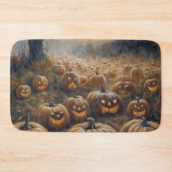 Item preview, Halloween Jack O Lantern Pumpkin Field Full Moon Art designed and sold by DarkHolyQueen.