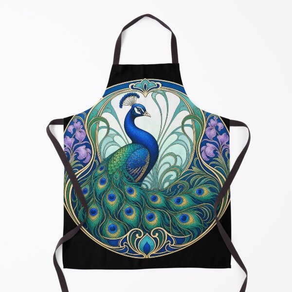 Item preview, Art Nouveau Peacock Elegant Bird Design designed and sold by AntiqueImages.